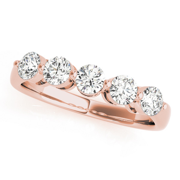 Addelyn Lab Grown Rose Gold Prong 5 Stone Diamond Ring