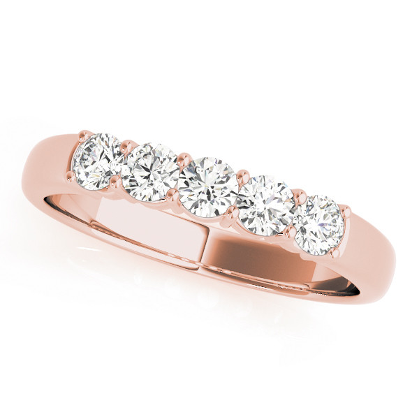 Caitlyn Lab Grown Rose Gold Prong 5 Stone Diamond Ring