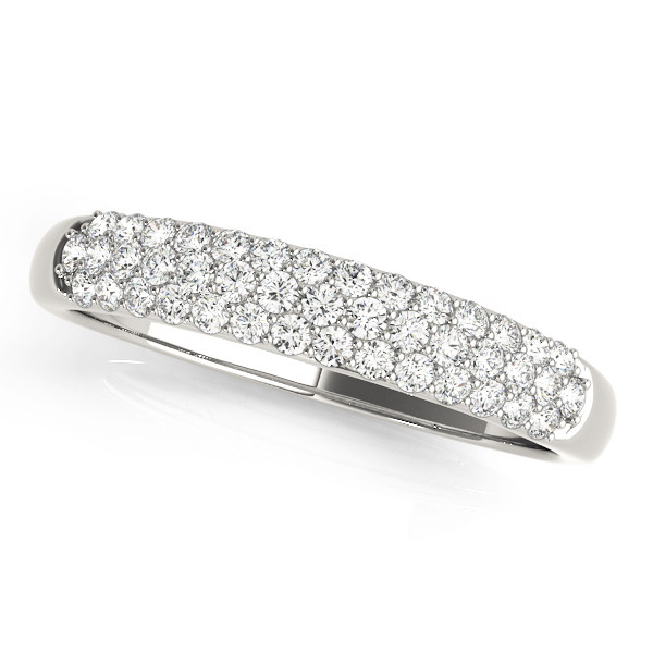 Juliett Lab Grown Silver Pave-Set  Diamond Ring