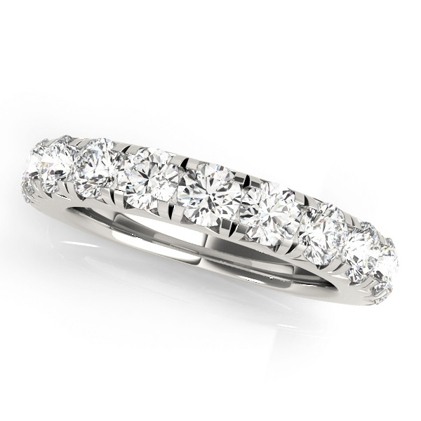 Aminah Lab Grown Silver Prong Half Eternity Diamond Ring