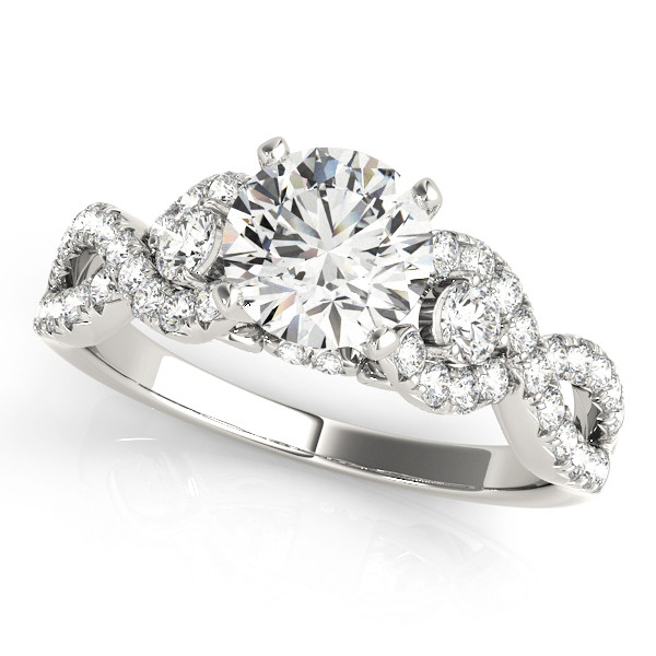 Joanie Lab Grown 4 Prong Side Stone Diamond Ring