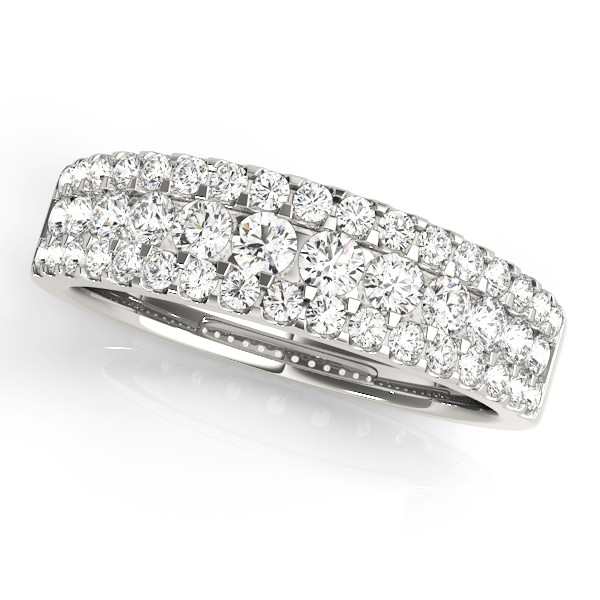 Henna Lab Grown Silver Pave-Set  Diamond Ring