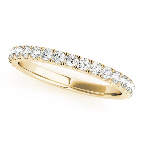 Leigh Lab Grown Yellow Gold Prong Three Quarter Eternity Diamond Ring