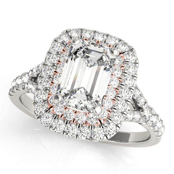 Kaiah Natural Diamond Rose Gold Halo Engagement Ring