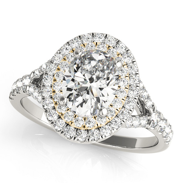 Koda Natural Diamond Yellow Gold Halo Engagement Ring
