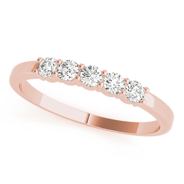 Yamileth Lab Grown Rose Gold 4 Prong 5 Stone Diamond Ring