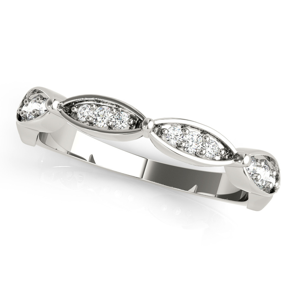 Cailey Lab Grown Silver Prong Half Eternity Diamond Ring