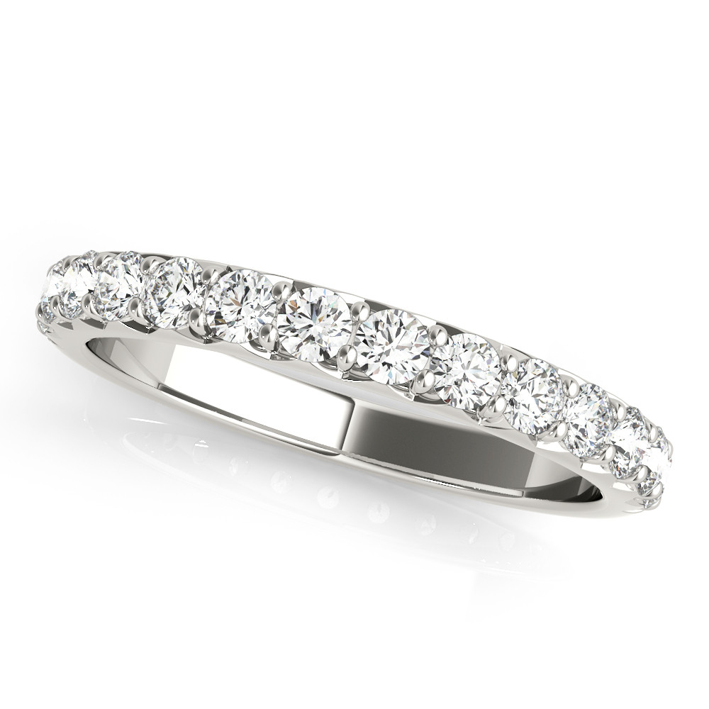Jacinta Lab Grown Silver Prong Half Eternity Diamond Ring