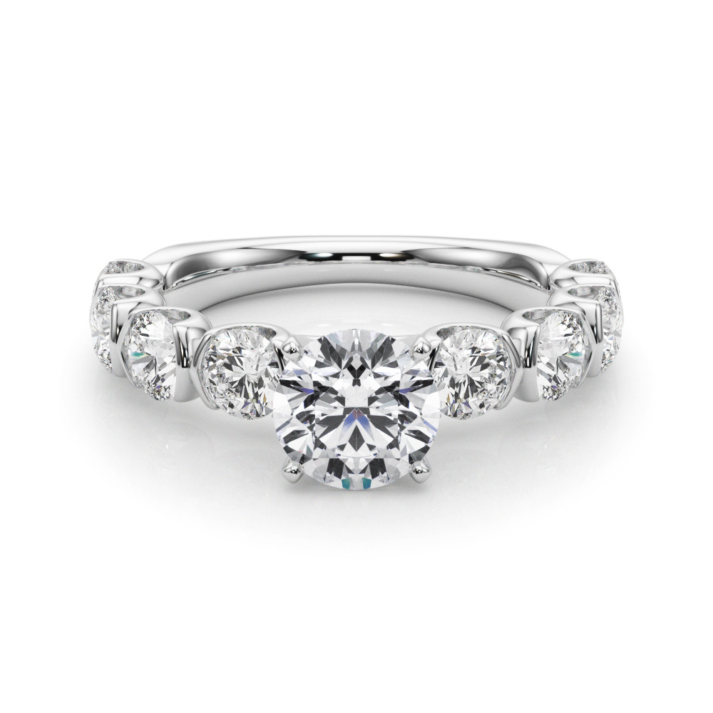 Ronitta Lab Grown Side Stone Diamond Ring