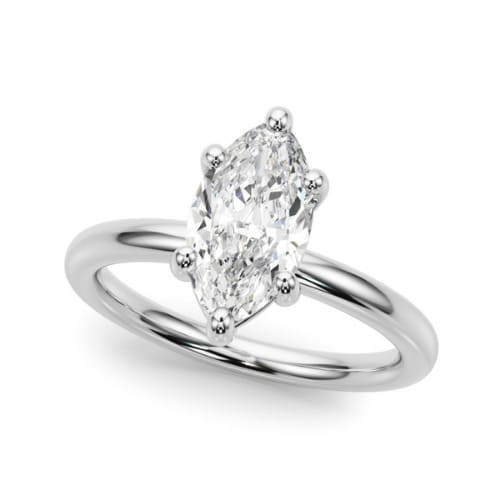 Odierna Natural Diamond 6 Prong Classic Solitaire Engagement Ring