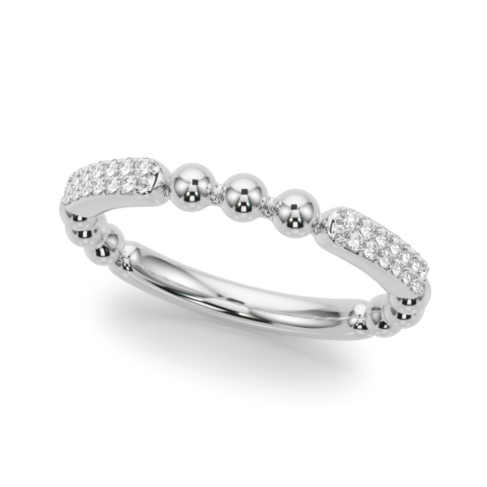 Alaiia Lab Grown Silver Pave-Set  Diamond Ring