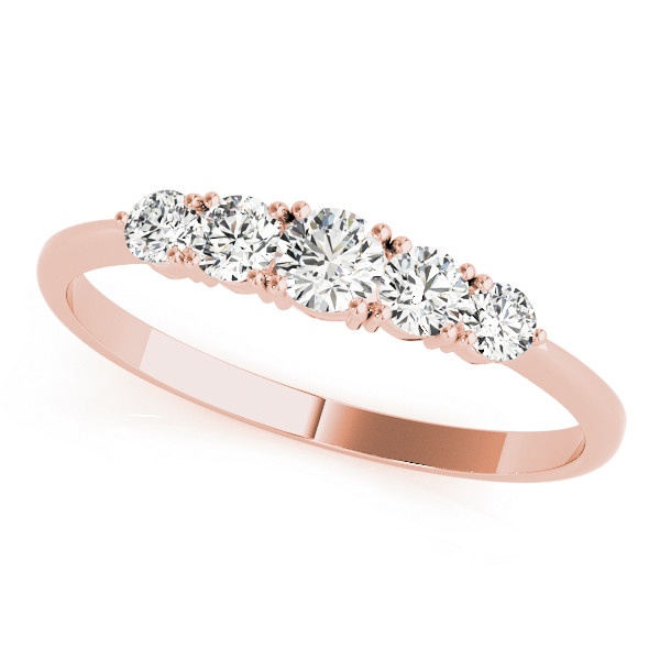 Charlene Lab Grown Rose Gold Prong 5 Stone Diamond Ring