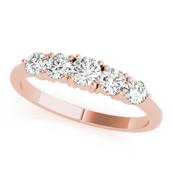 Sinai Lab Grown Rose Gold Prong 5 Stone Diamond Ring