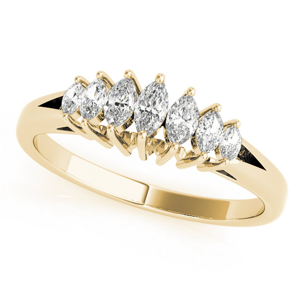 Rayanna Lab Grown Yellow Gold Prong-Set 7 Stone Diamond Ring