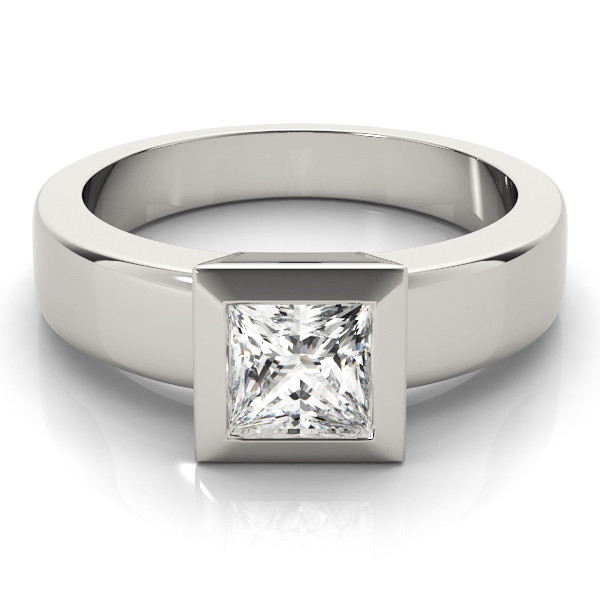 Zavi Lab Grown Diamond Bezel Classic Solitaire Engagement Ring