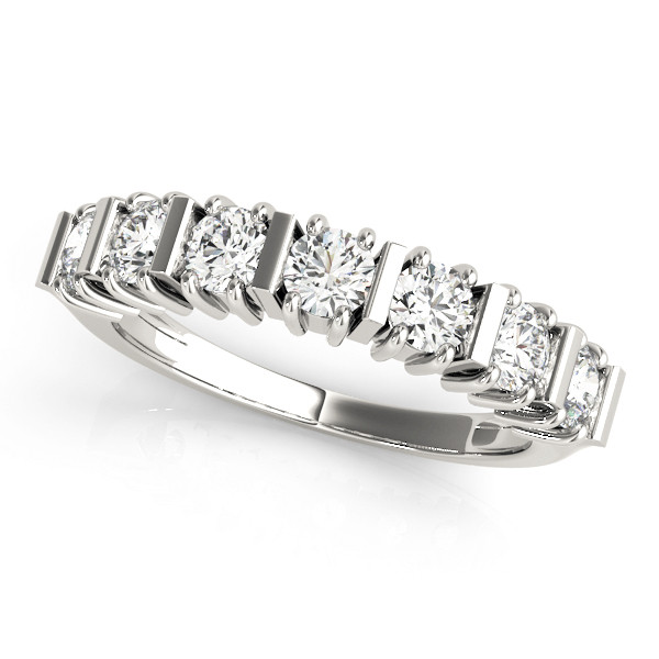 Lab Grown Bar-Set 7 Stone Diamond Ring
