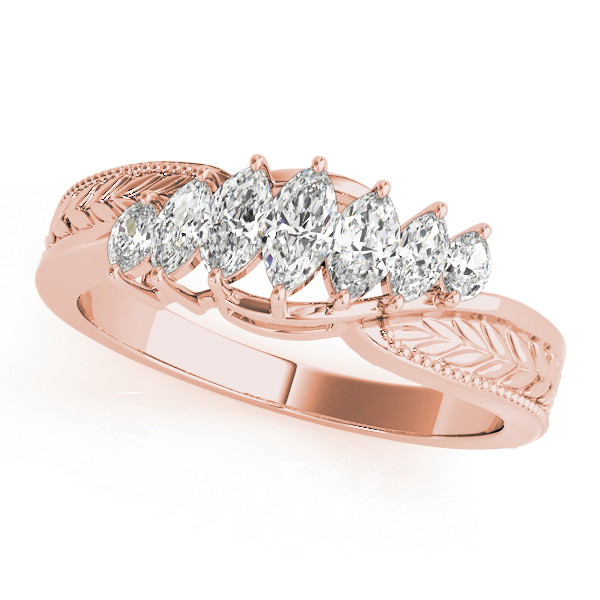 Renezmae Lab Grown Rose Gold Prong-Set 7 Stone Diamond Ring