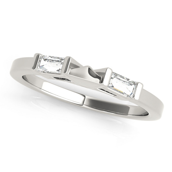 leeba Lab Grown Bar-Set Two Stone Diamond Ring