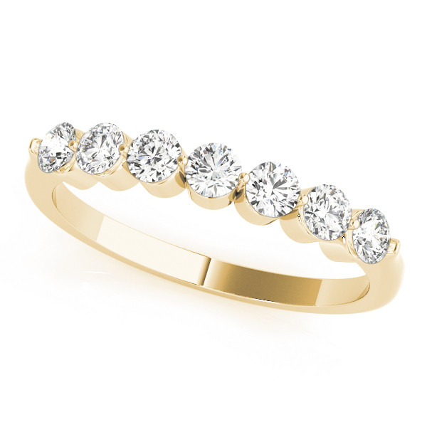 Avalynn Lab Grown Yellow Gold Prong 7 Stone Diamond Ring