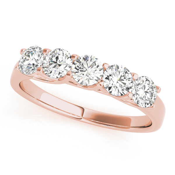 Sarahi Lab Grown Rose Gold Prong 5 Stone Diamond Ring