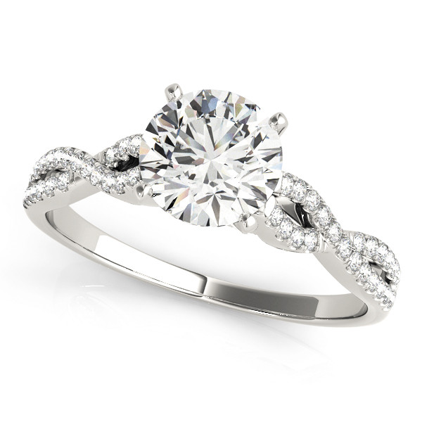 Nikki Lab Grown 4 Prong Side Stone Diamond Ring