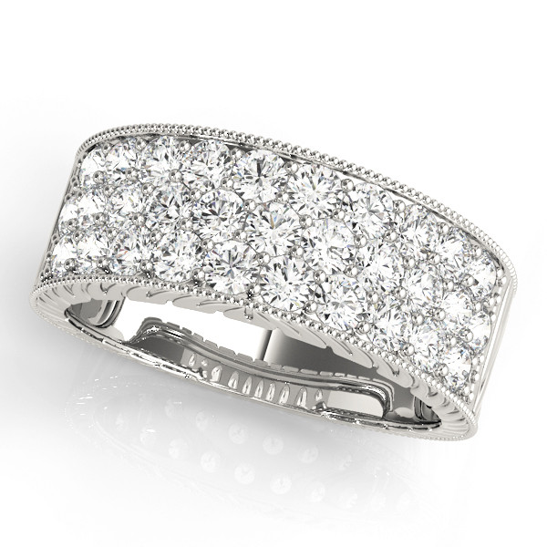 Declan Lab Grown Silver Pave-Set  Diamond Ring