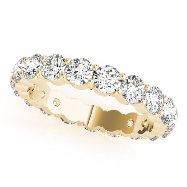 Ellee Lab Grown Yellow Gold 4 Prong  Diamond Ring