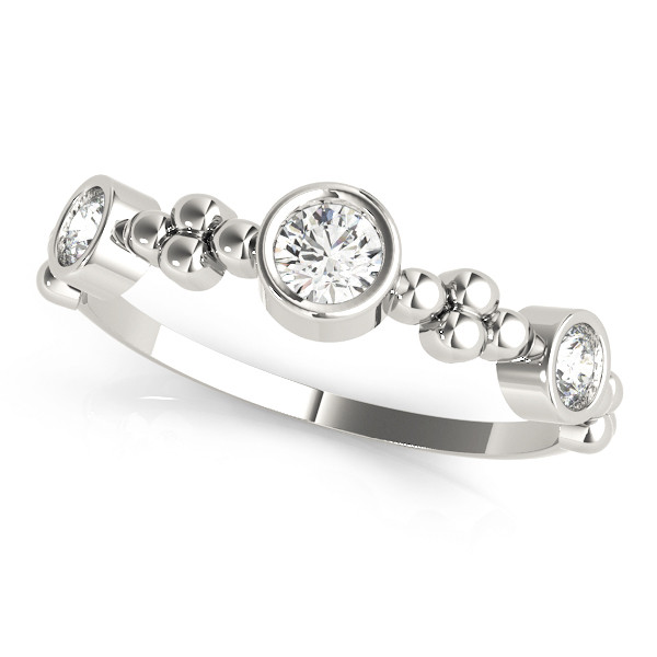 Lab Grown Bezel-Set 3 Stone Diamond Ring