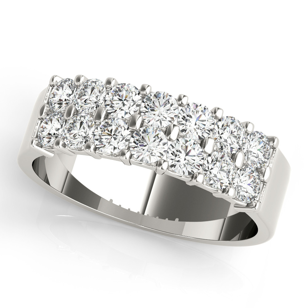 Lyndy Lab Grown Silver Pave-Set  Diamond Ring