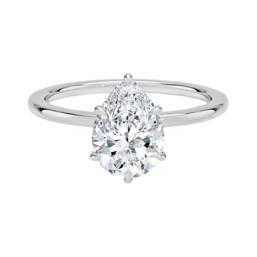 Deliah Lab Grown Diamond Platinum 6 Prong  Engagement Ring