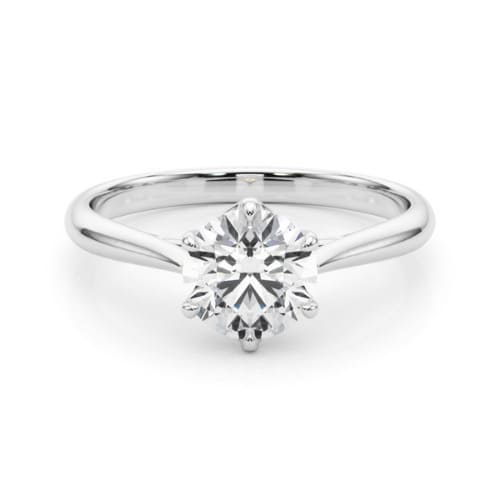 Darielle Natural 6 Prong Solitaire Diamond Ring