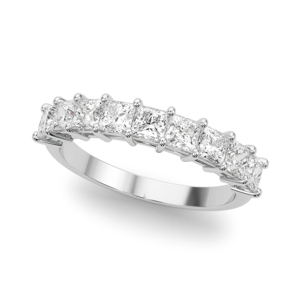 Salome Lab Grown Prong Half Eternity Diamond Ring