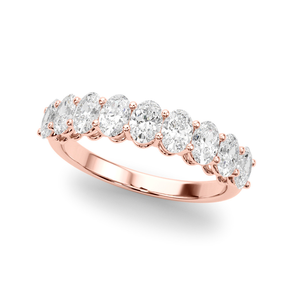 Riya Lab Grown Rose Gold Prong  Diamond Ring