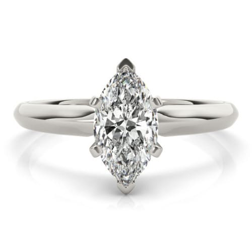 Daley Natural Diamond 6 Prong Classic Solitaire Engagement Ring