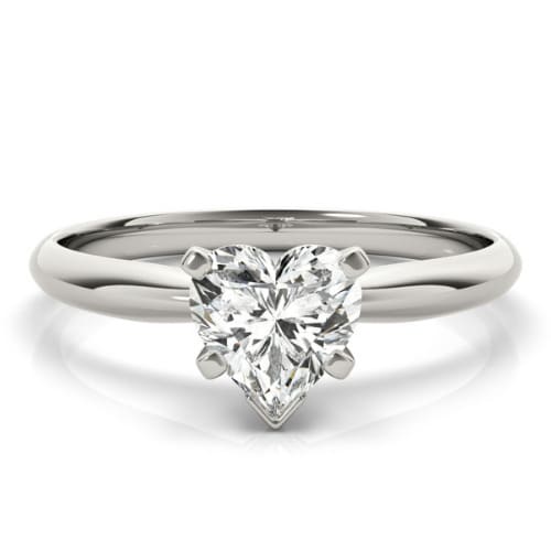 Donia Natural Diamond 4 Prong Classic Solitaire Engagement Ring