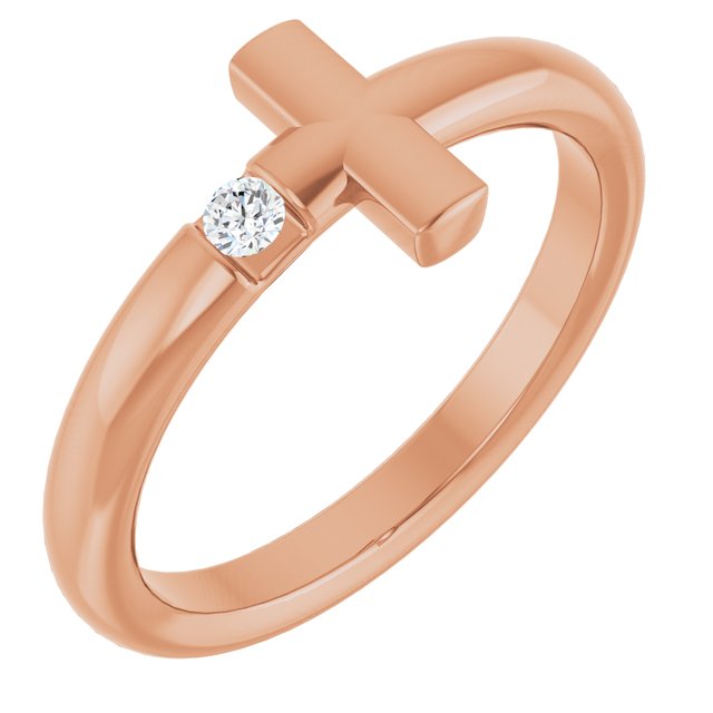 Makenzi Natural Rose Gold Bezel Solitaire Diamond Ring
