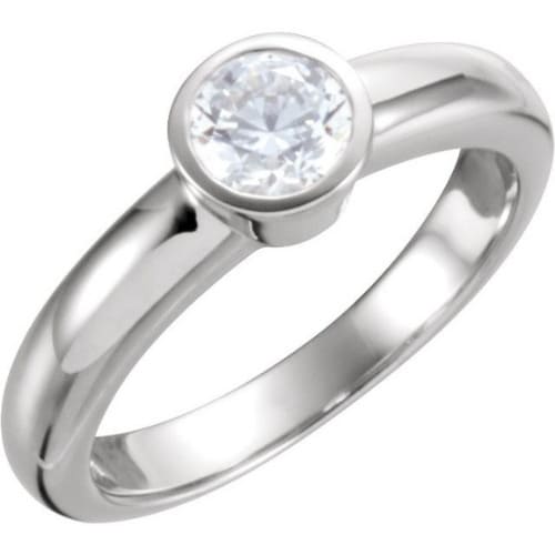 Madalaine Lab Grown Bezel Solitaire Diamond Ring