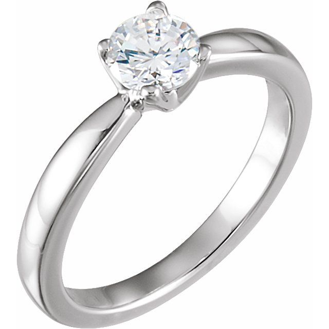 Mandy Natural Yellow Gold 4 Prong Solitaire Diamond Ring