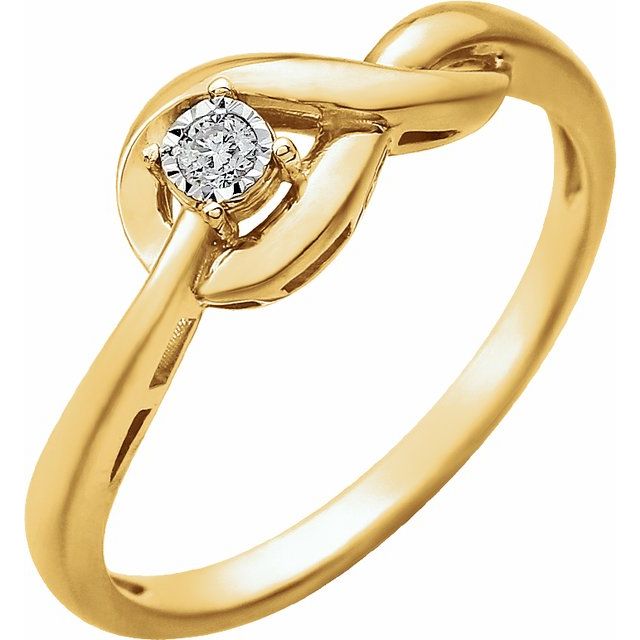 Madelin Lab Grown Yellow Gold 4 Prong Solitaire Diamond Ring