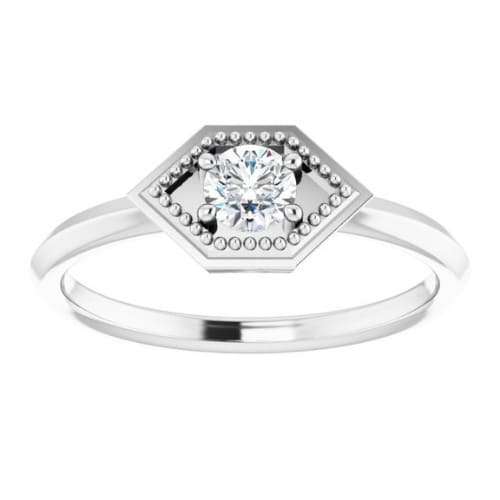 Madelyne Lab Grown 4 Prong Solitaire Diamond Ring