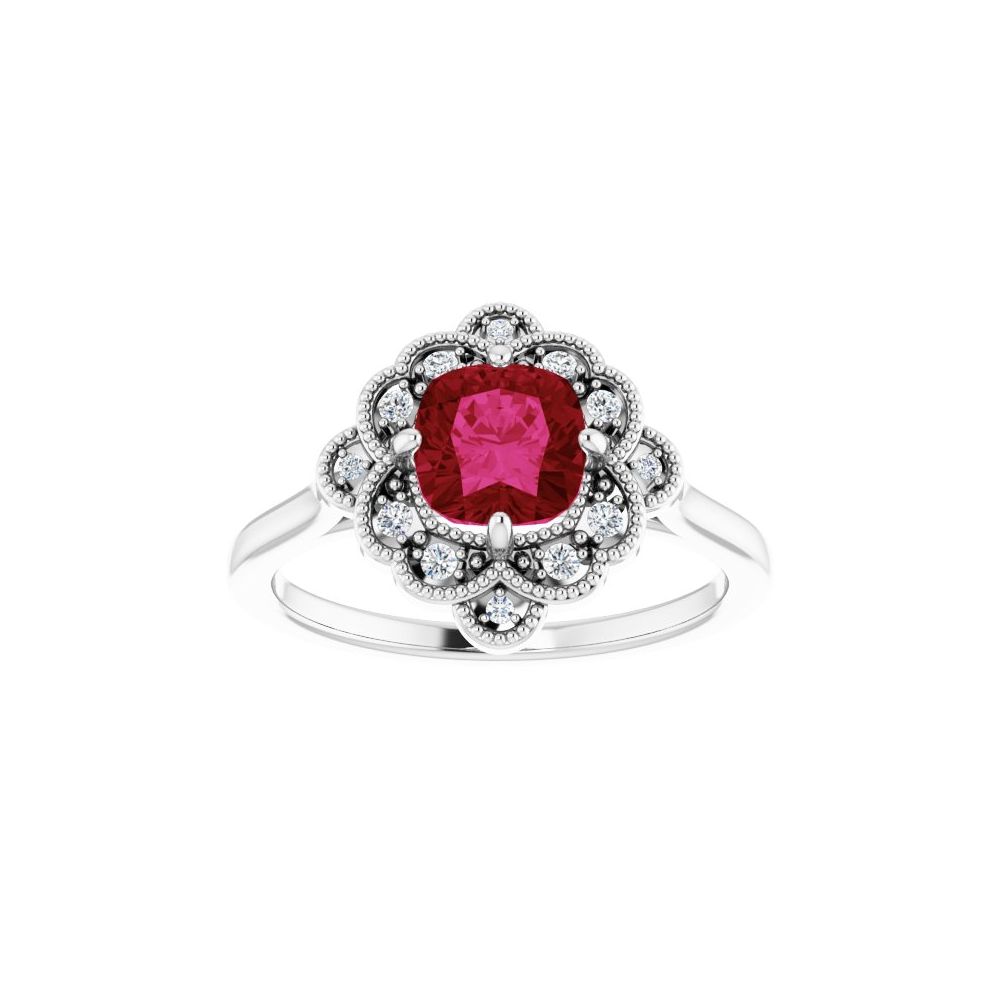 Estella 1.30 Carat Lab Grown Ruby 4 Prong 