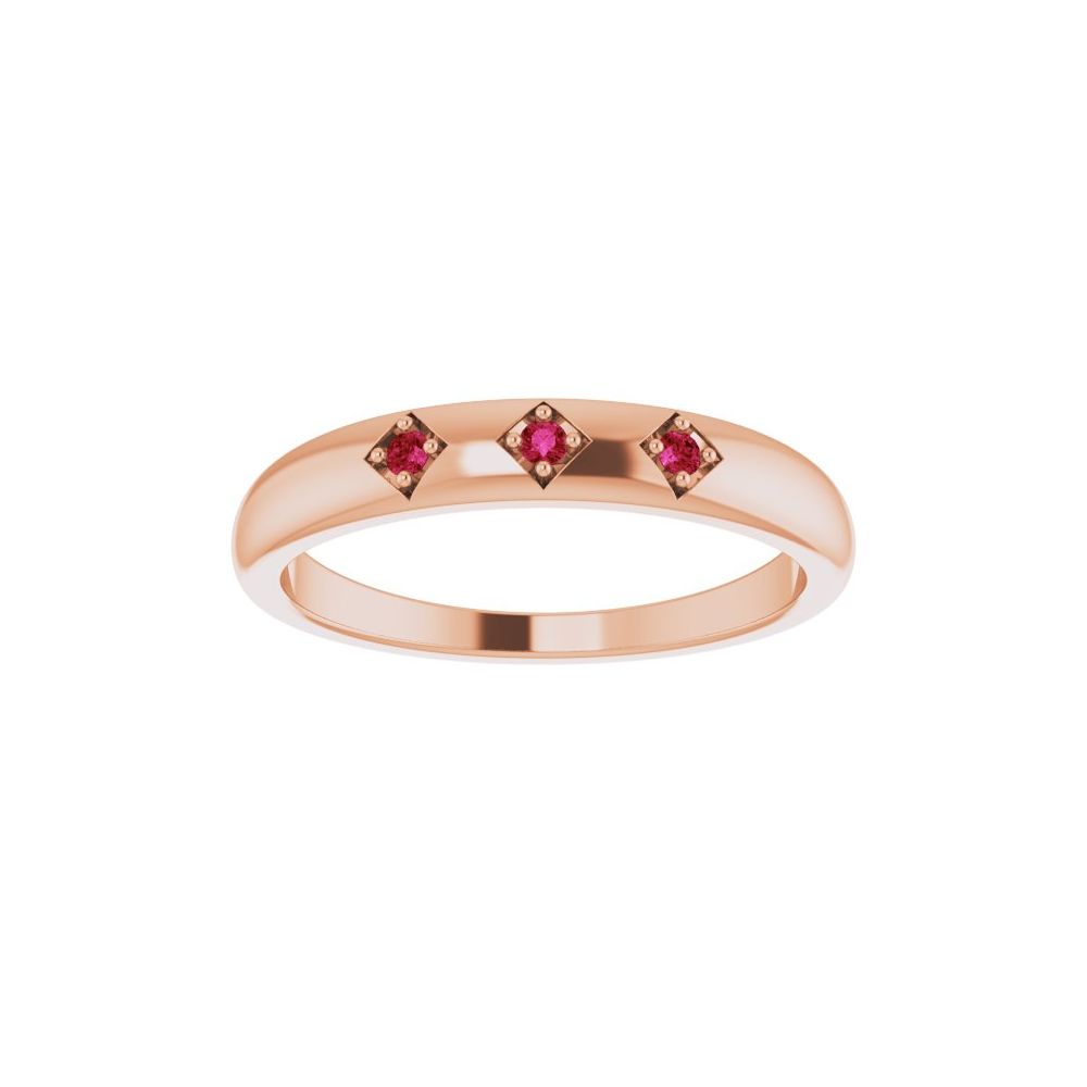 Dovey Lab Grown Ruby Rose Gold 4 Prong 