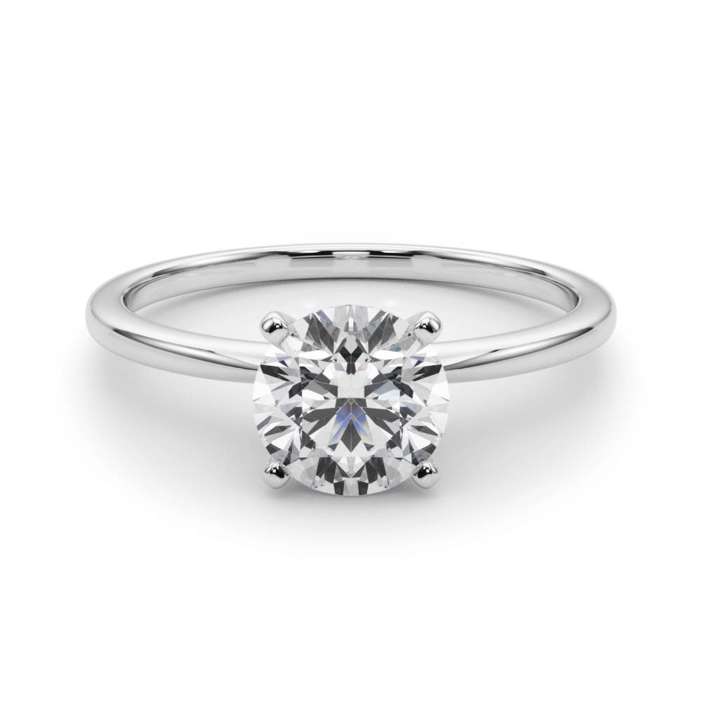 Mahogany Lab Grown 4 Prong Solitaire Diamond Ring