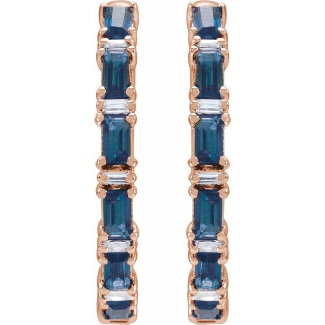 Tahnee Blue Sapphire Rose Gold 