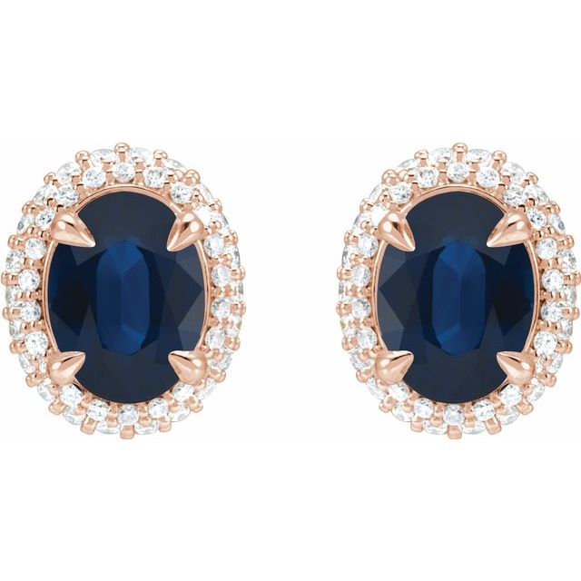 Teila Blue Sapphire Rose Gold 