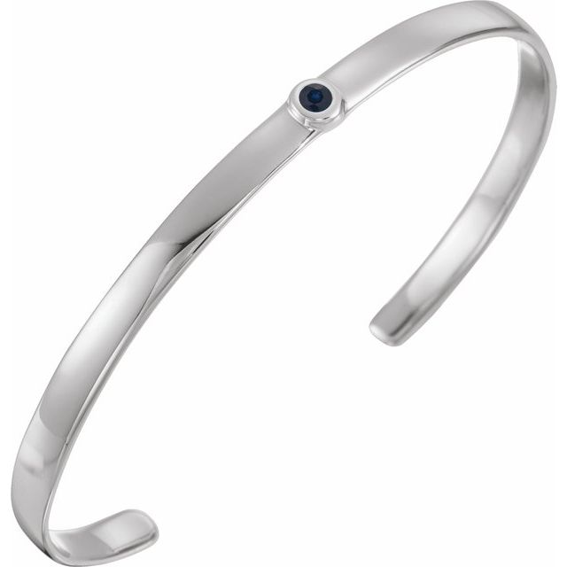 Taneisha Blue Sapphire White Gold  Bracelet