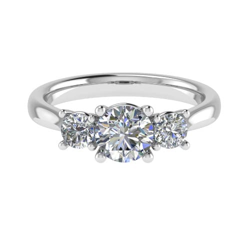 Darlina Lab Grown 4 Prong Trilogy Engagement Diamond Ring