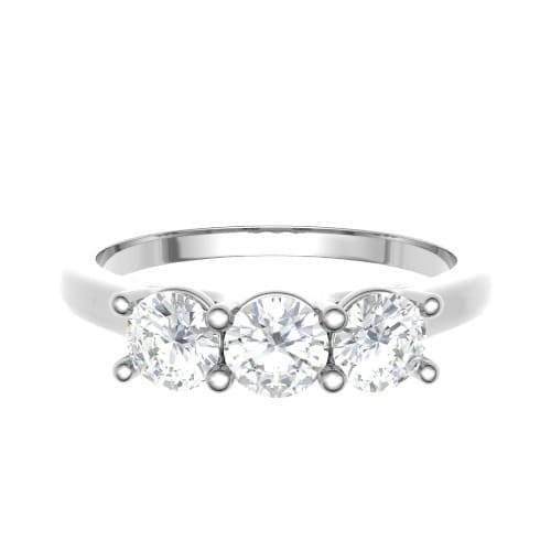 Daca Lab Grown 4 Prong 3 Stone Diamond Ring