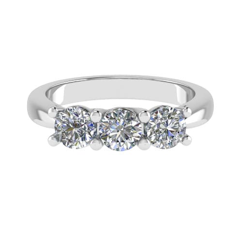 Dawnielle Lab Grown Diamond 4 Prong Trilogy Engagement Ring
