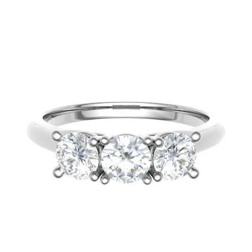 Danise Lab Grown 4 Prong Trilogy Engagement Diamond Ring